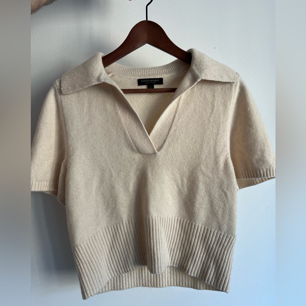Cashmere thick polo top - almost new
